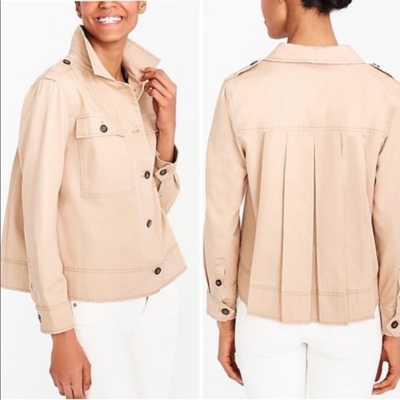 J. Crew Factory Jackets & Blazers - J Crew Factory Beige Safari Shirt Jacket